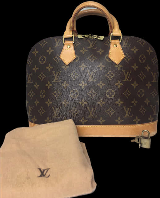 Louis Vuitton Monogram Handbagwith Dustbagand Lock