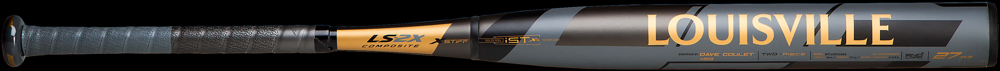 Louisville Softball Bat Blackand Gold