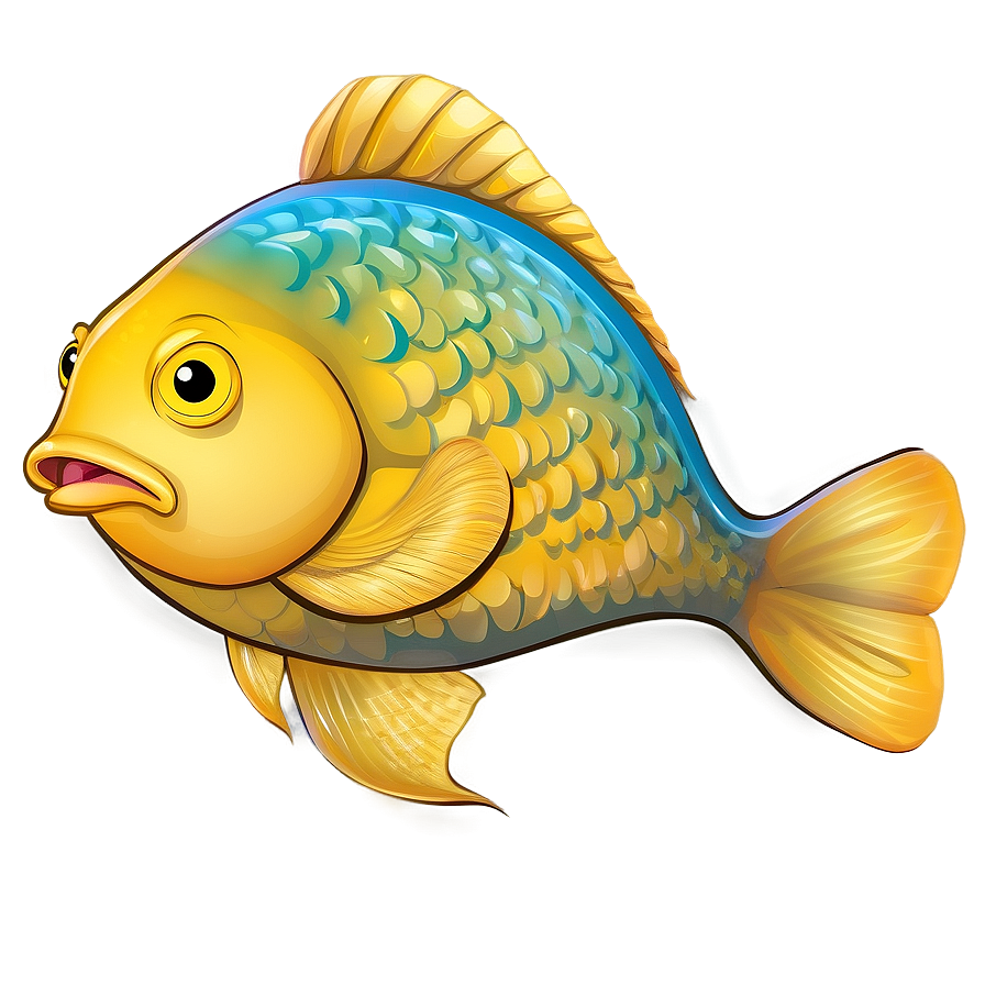 Lovable Fish Illustration Png 06292024