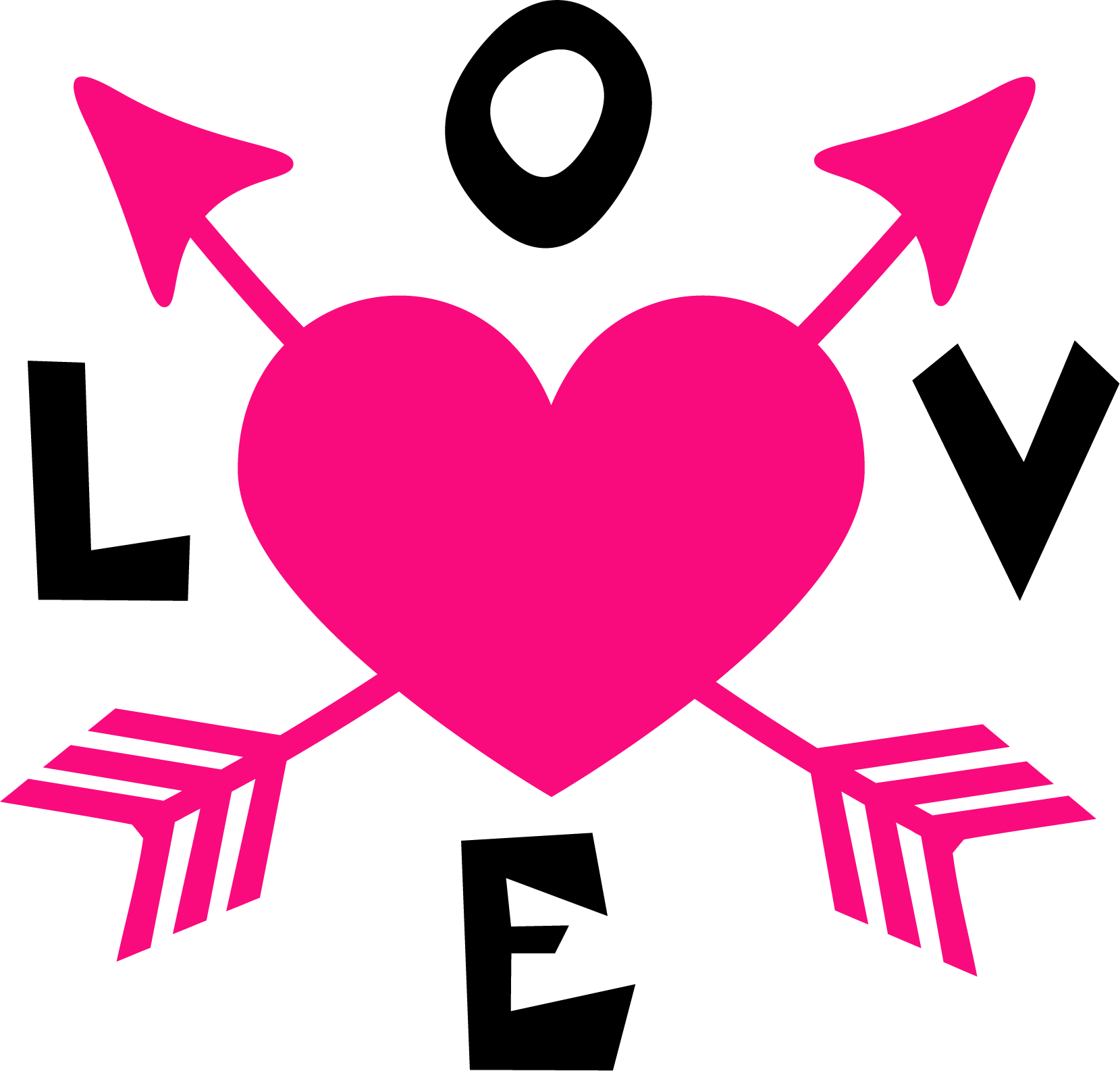 Love Arrows Heart Clipart