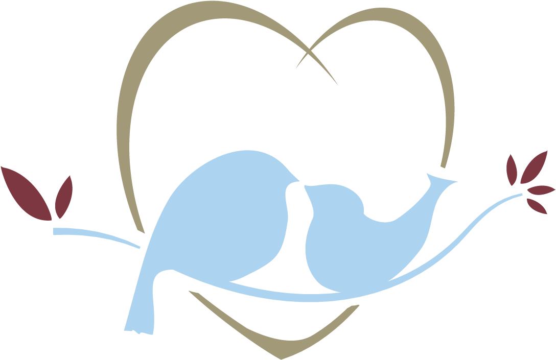 Love Birds Heart Graphic