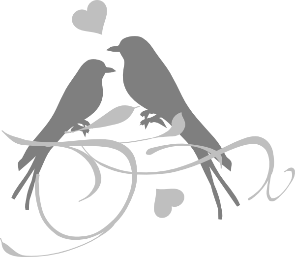 Love Birds Silhouette Art