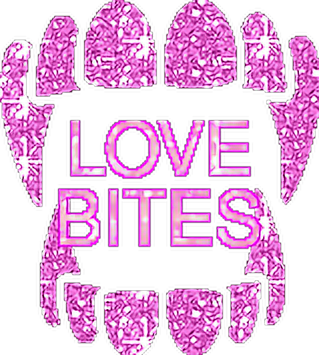 Love Bites Vampire Teeth Graphic