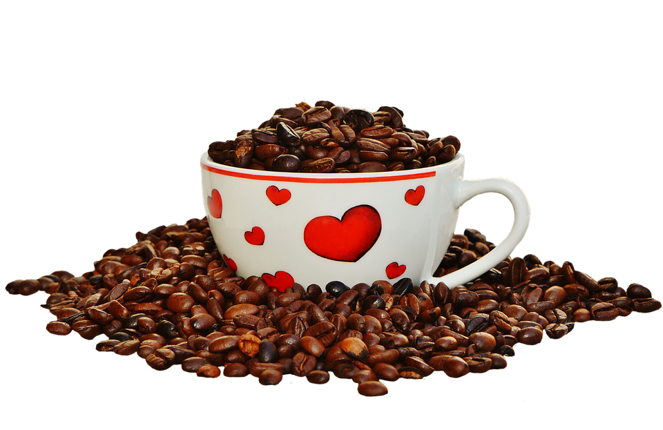 Love Heart Coffee Cup Beans