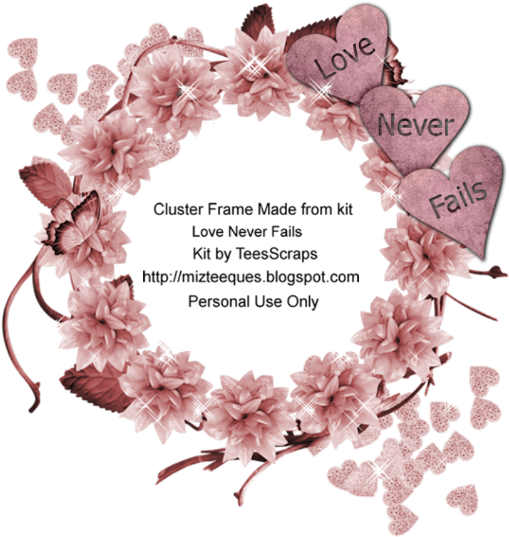 Love Never Fails Floral Frame