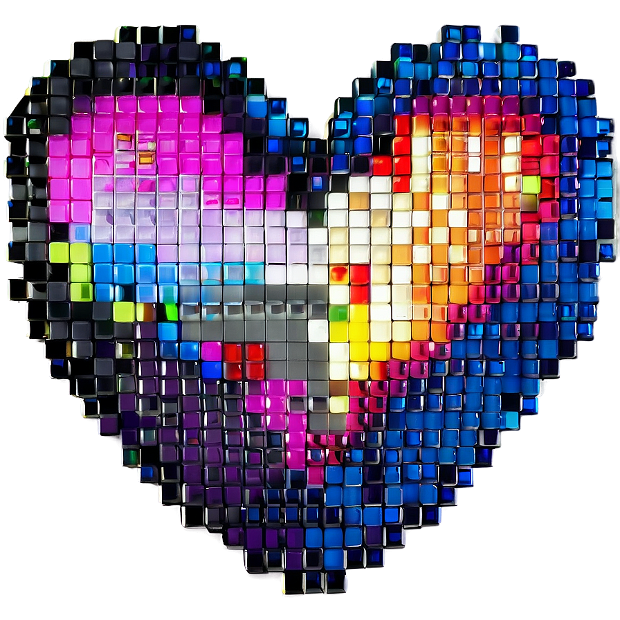 Love Pixel Heart Png Aqk