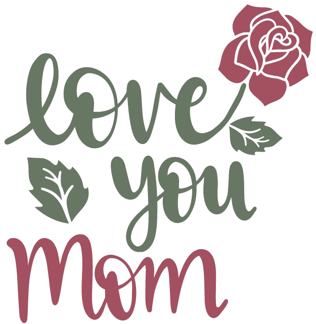 Love You Mom Floral Graphic