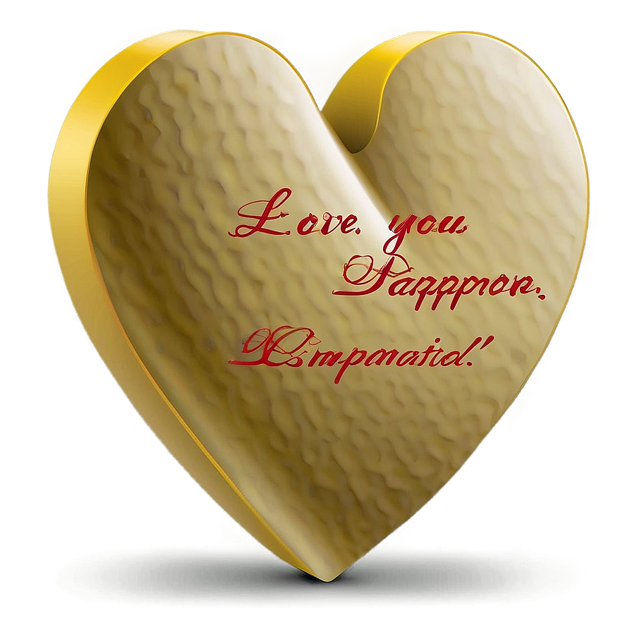 Love You Paper Note Png Dws