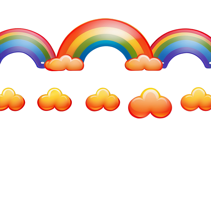 Lovely Rainbow Emoji Png 64