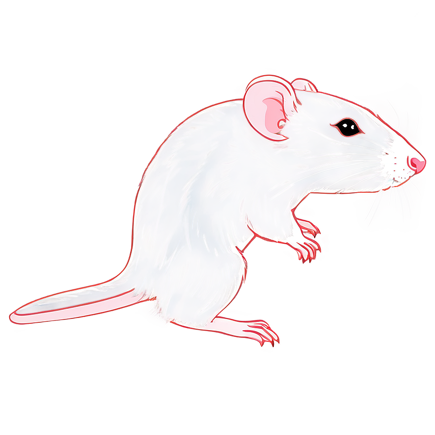 Lovely Rat Drawing Png 24