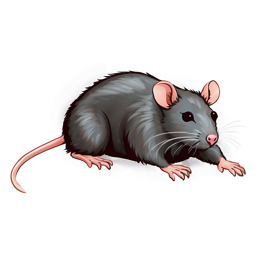 Lovely Rat Drawing Png 48