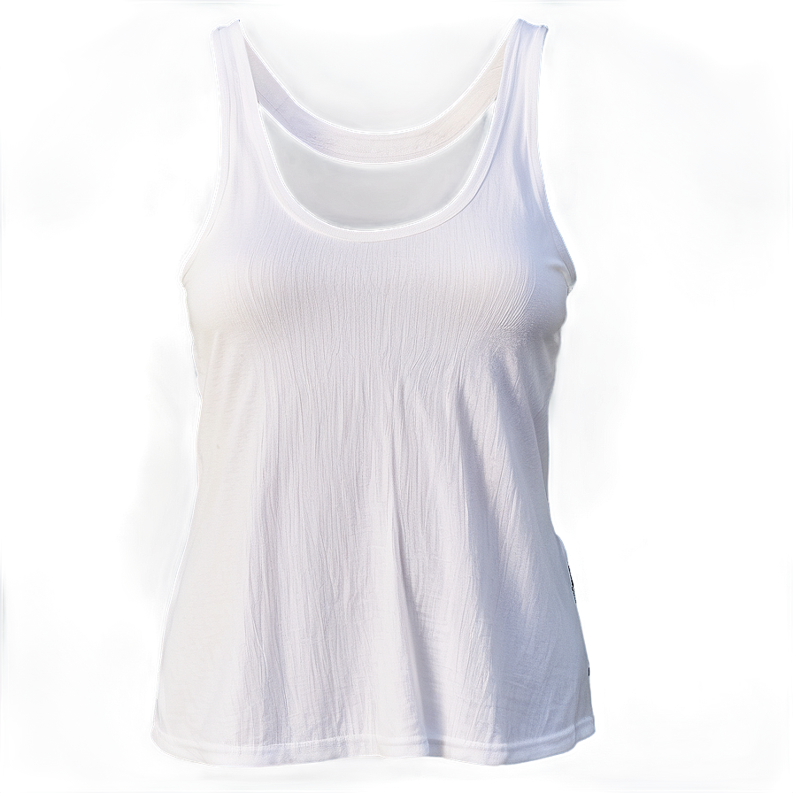 Low Cut White Tank Top Png 06282024