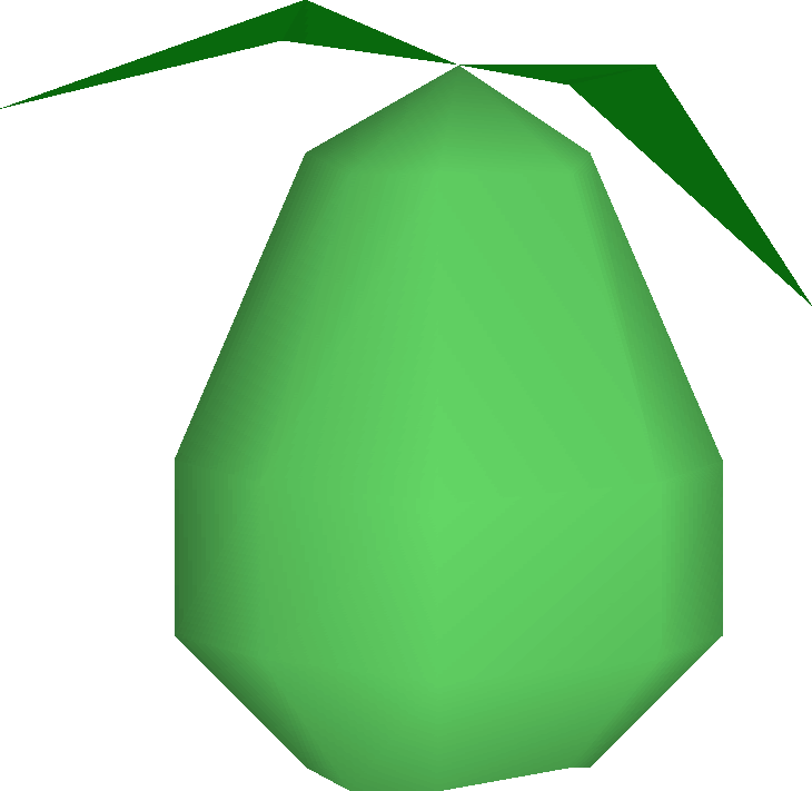 Low Poly Green Pear3 D Model