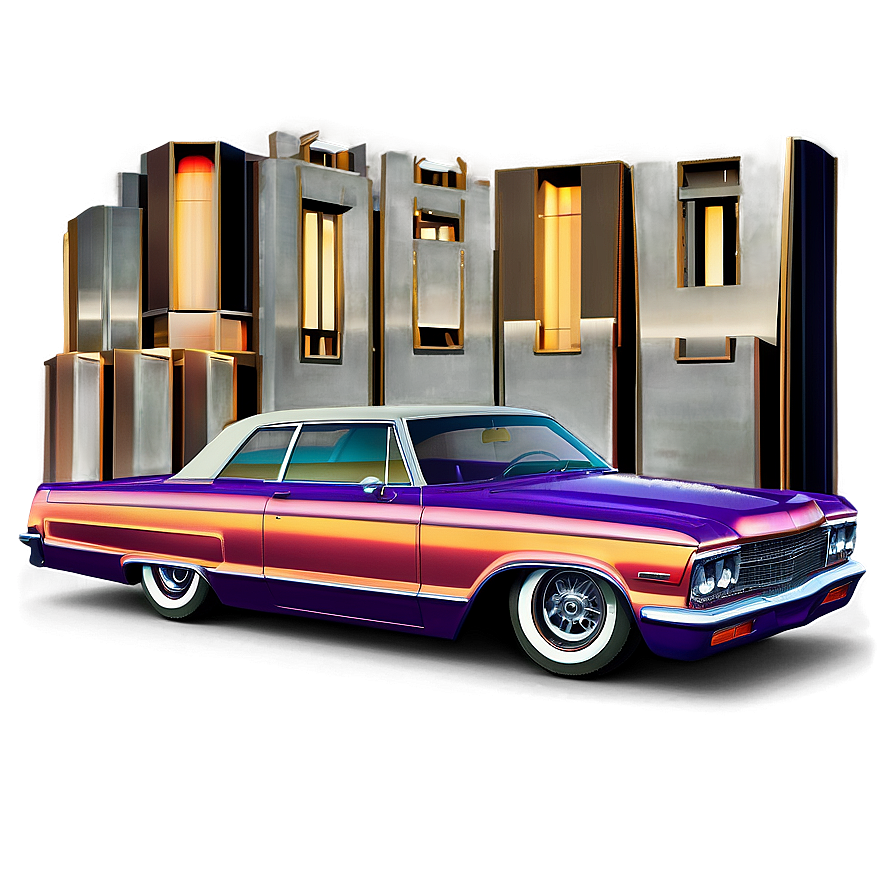 Lowrider At Night Scene Png Bms