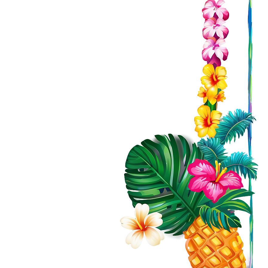 Luau Party Border Png Kkx