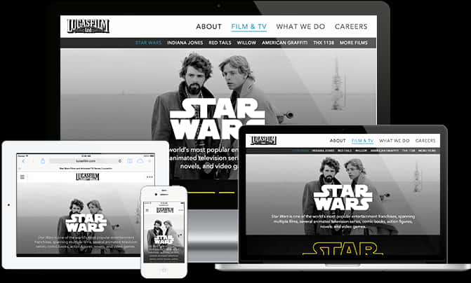 Lucasfilm Responsive Website Design