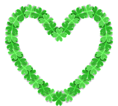 Lucky Clover Heart Shaped Design