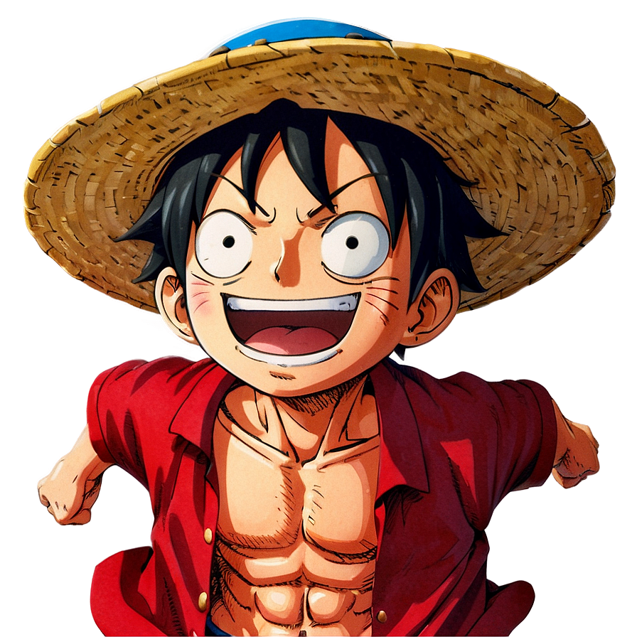 Luffy's Joyful Victory Pose Png 46