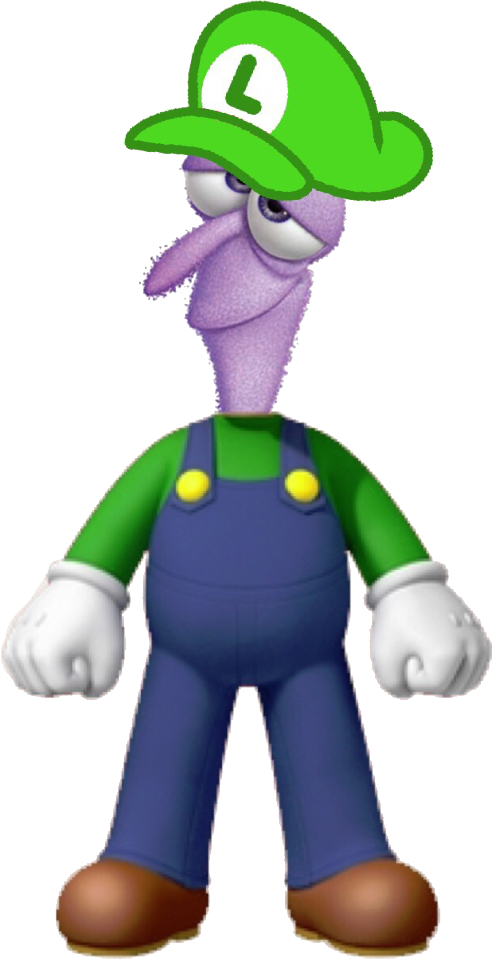 Luigi Fearful Expression Cartoon Character