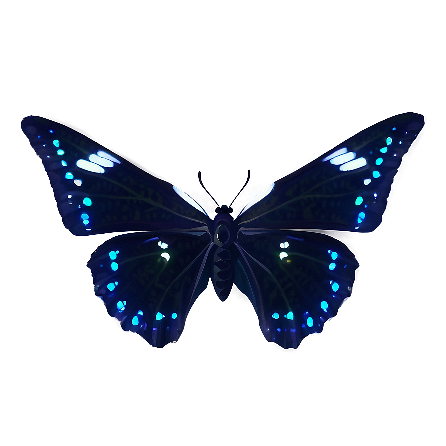 Luminous Black Butterfly Png Tck