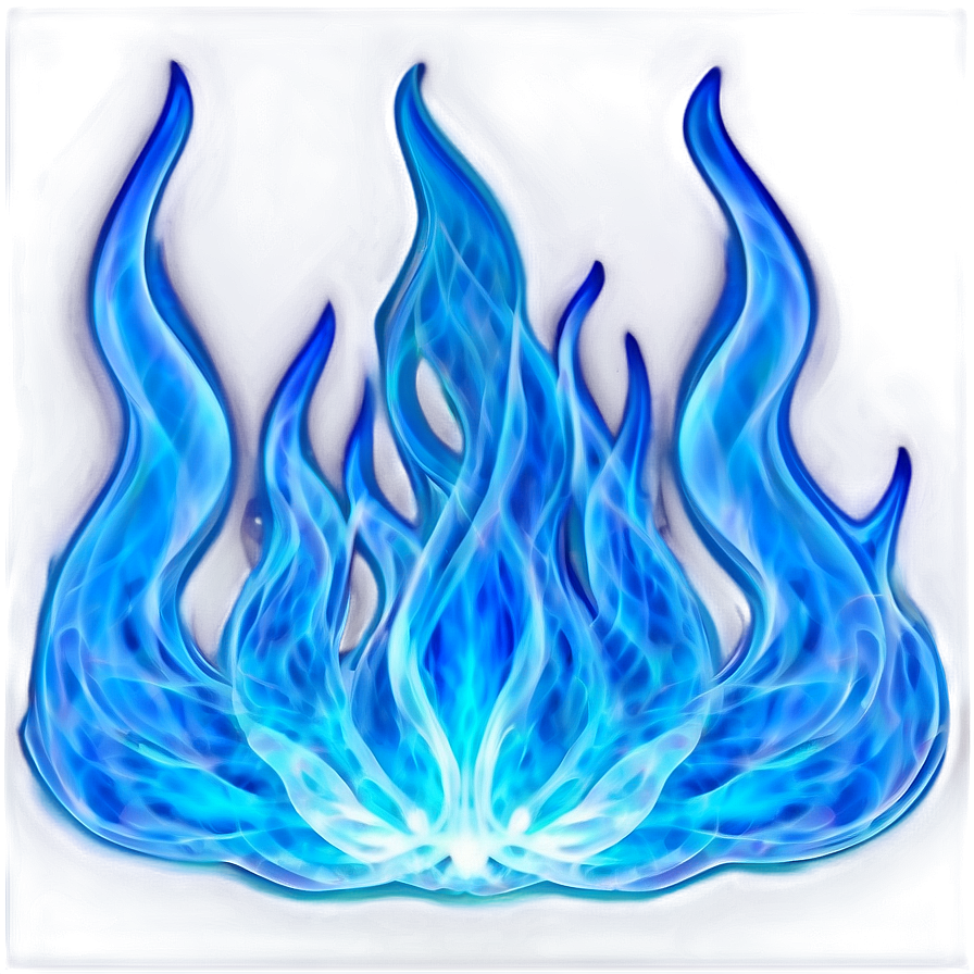 Luminous Blue Flames Png 25