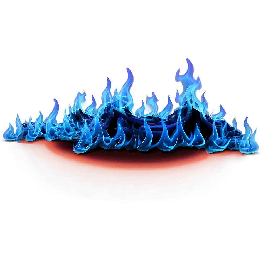 Luminous Blue Flames Png Usc50