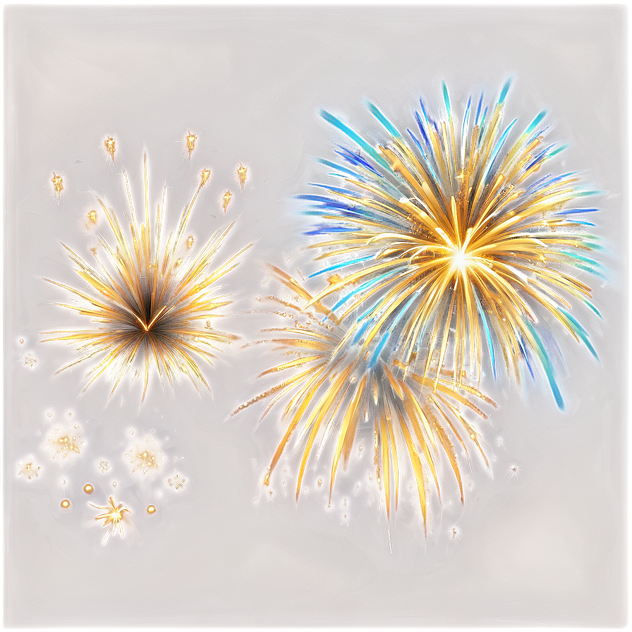 Luminous Gold Fireworks Png Wul