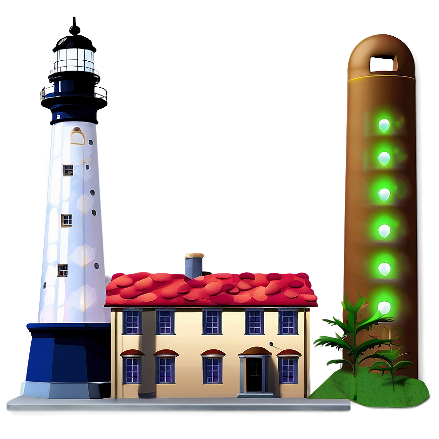 Luminous Lighthouse Building Png 92