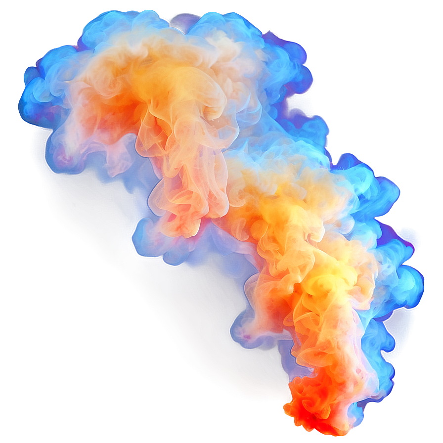 Luminous Orange Smoke Effect Png Awv