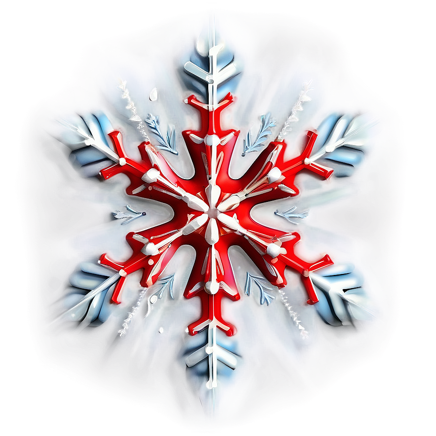 Luminous Red Snowflake Png Yle