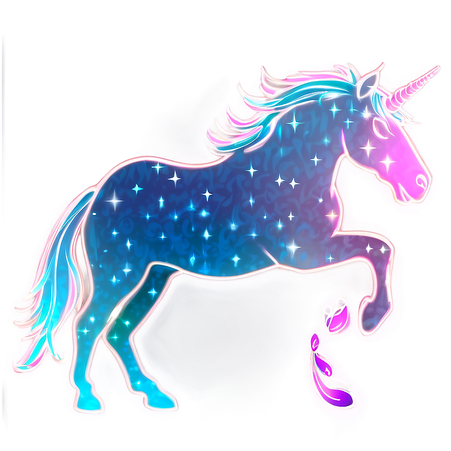 Luminous Unicorn Silhouette Png 06282024