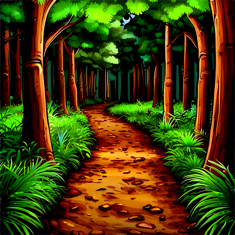 Lush Brown Forest Path Png 82