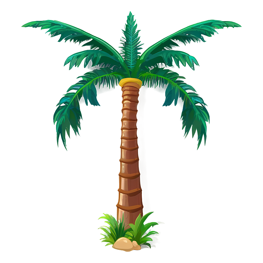 Lush Cartoon Palm Tree Png Cpl