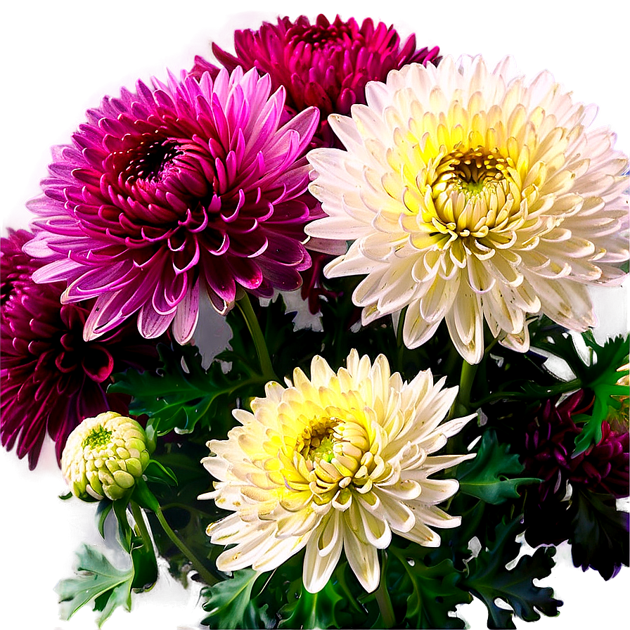 Lush Chrysanthemum Field Png Yiw