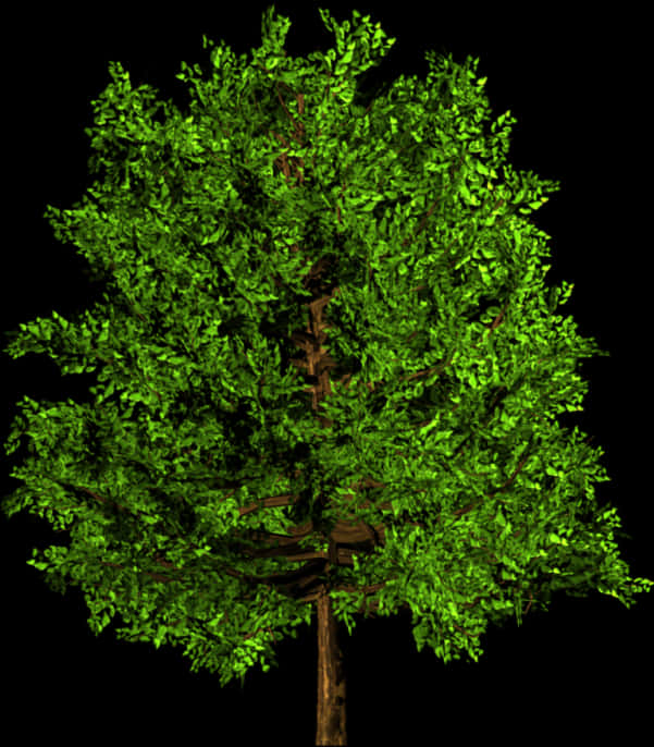 Lush Green Tree3 D Rendering