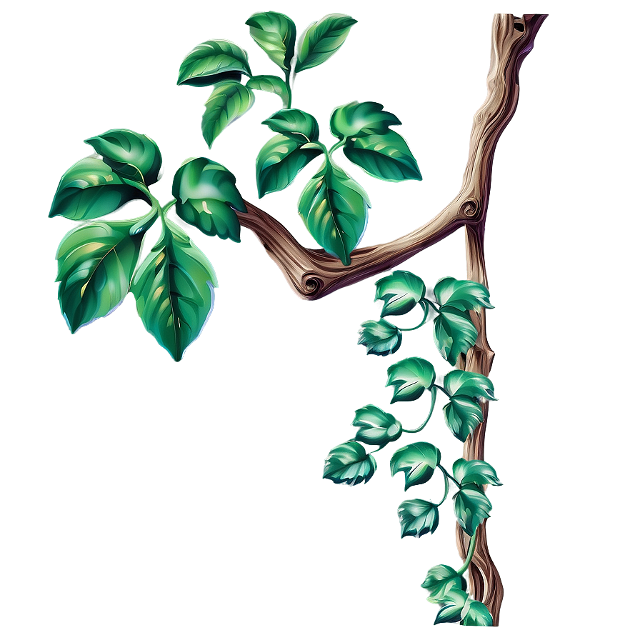 Lush Green Vine Illustration