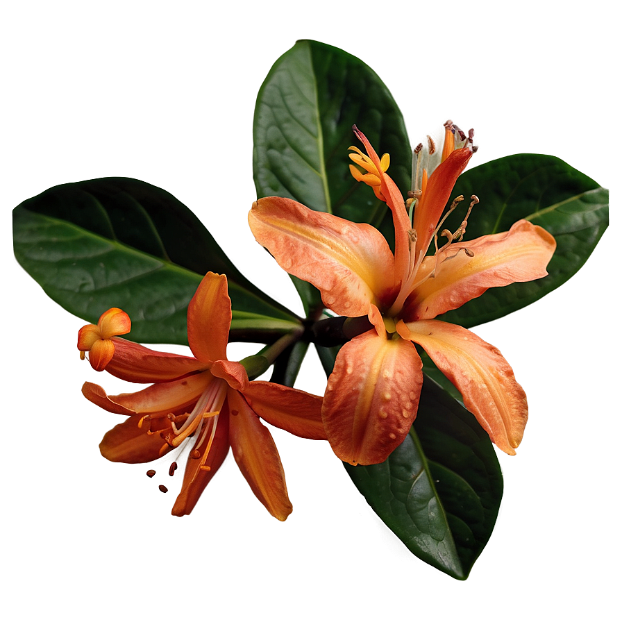 Lush Orange Bloom Png 46