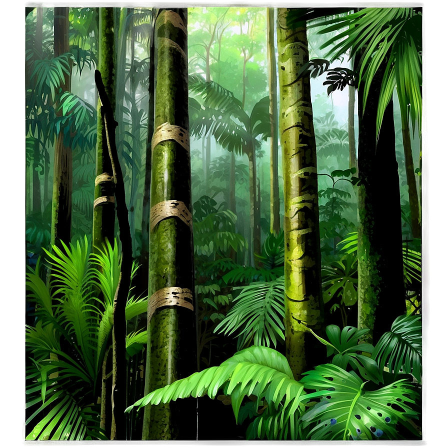 Lush Rainforest Woods Png 06242024