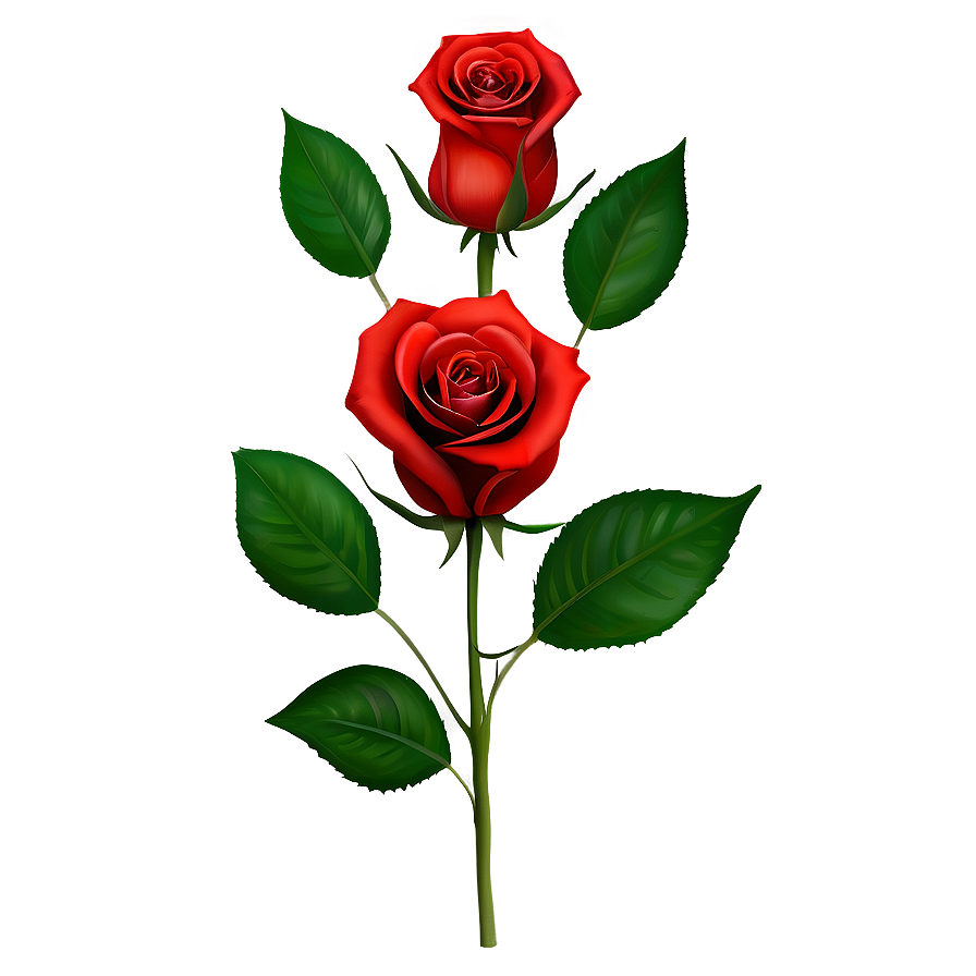 Lush Red Rose Png Auj