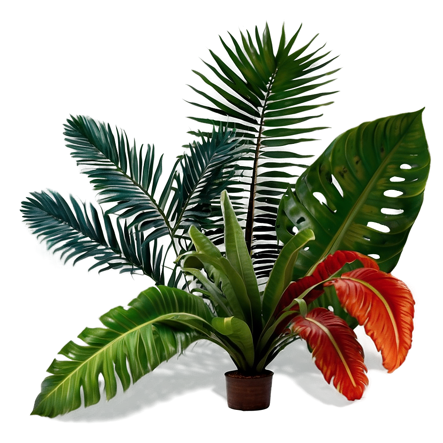 Lush Tropical Plants Png Mjr