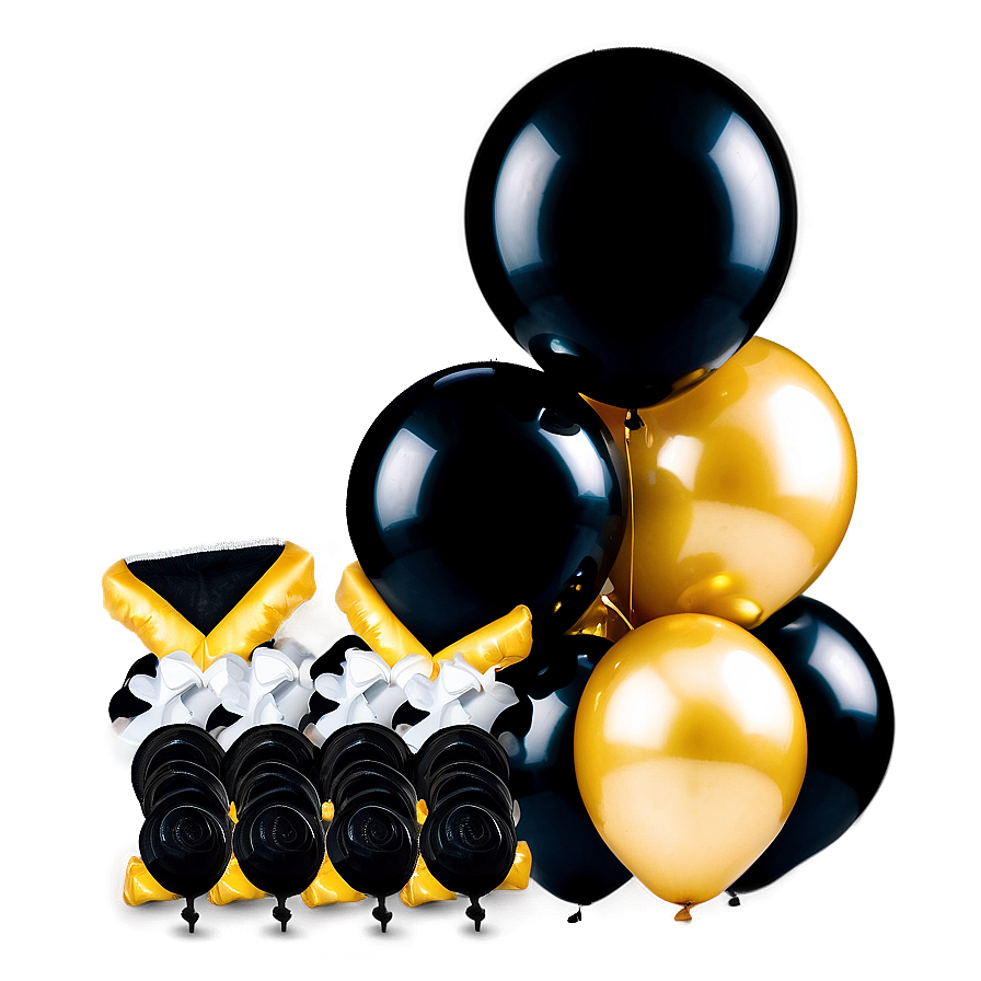 Luxe Black Gold Balloon Setup Png 06132024