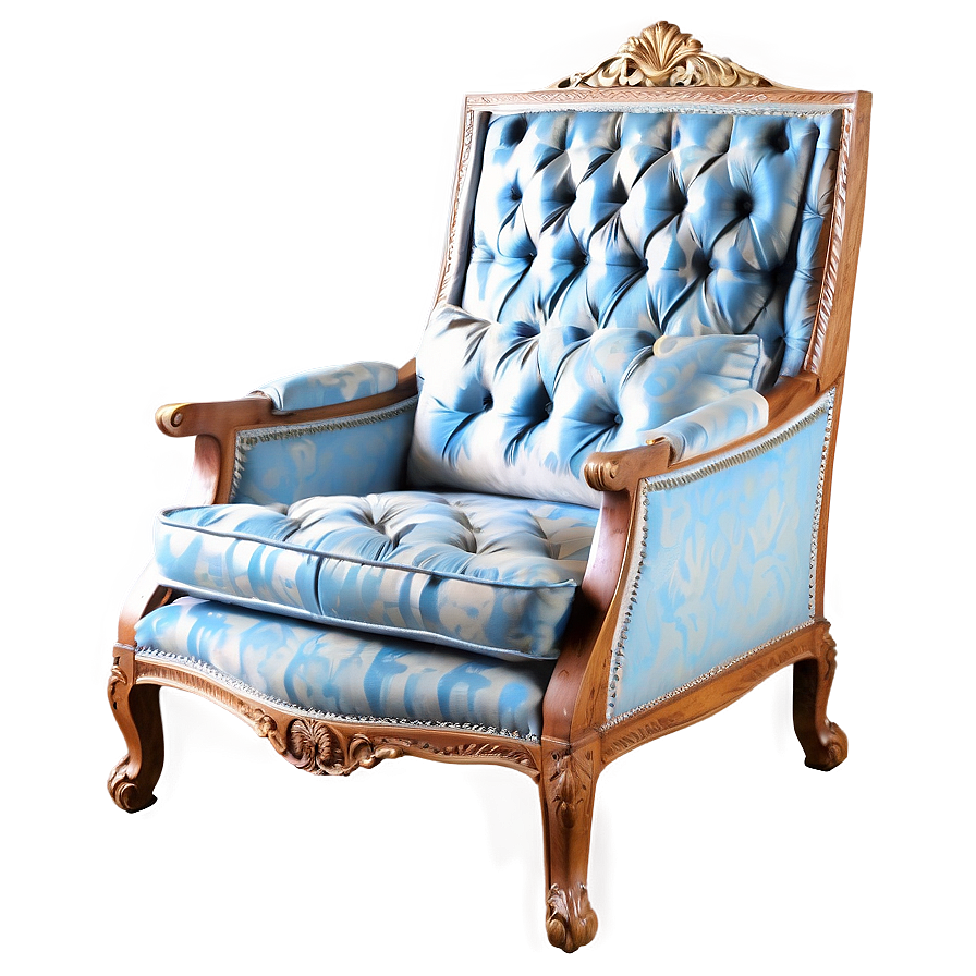 Luxe Tufted Armchair Png 06262024