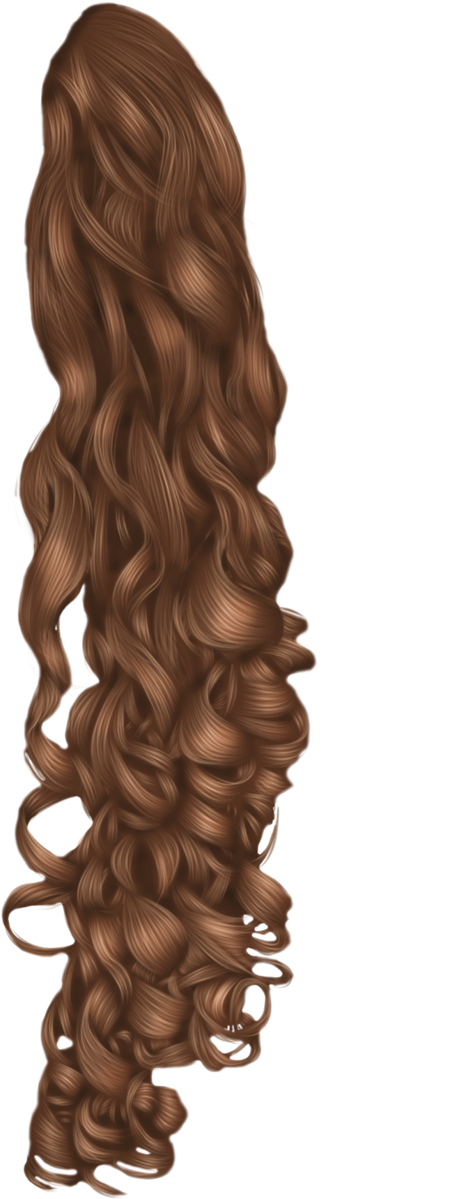 Luxurious Curly Brown Hair