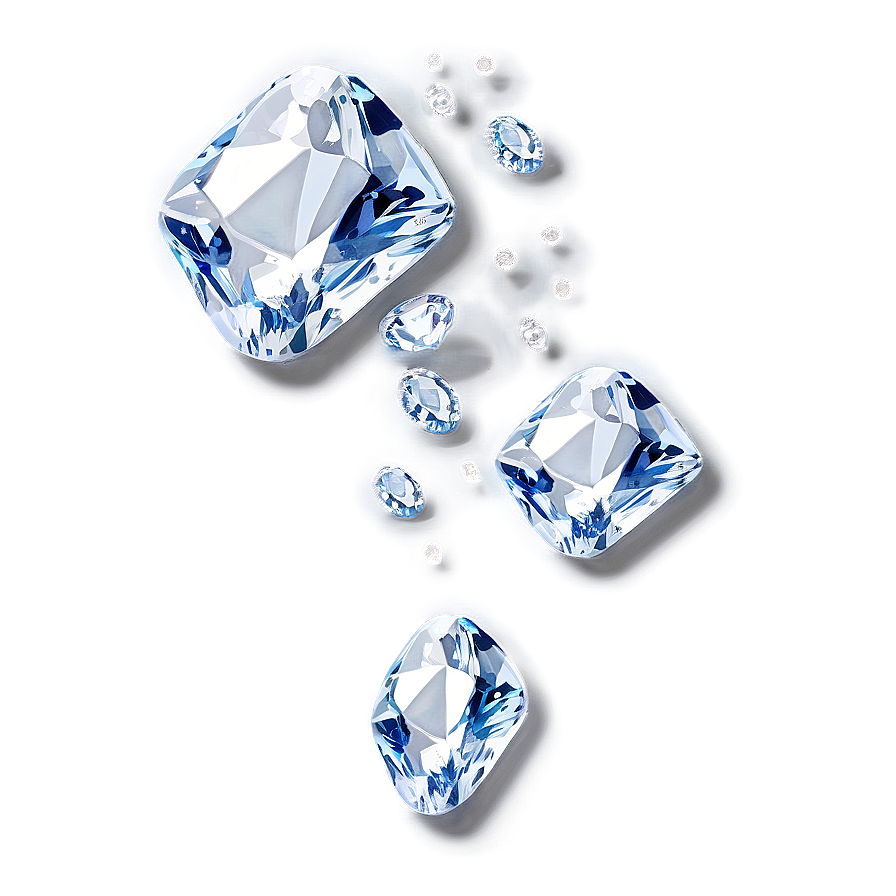 Luxurious Falling Diamonds Png Hqs