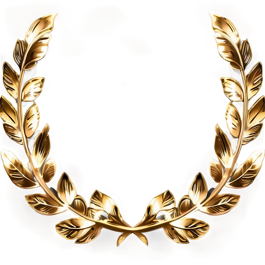 Luxurious Gold Leaf Laurels Png Lnt95