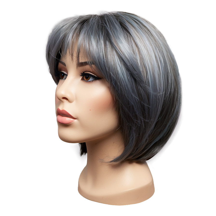 Luxurious Grey Hairstyle Png 06282024