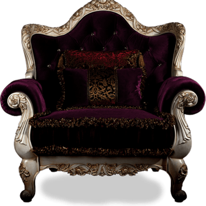 Luxurious Velvet Royal Chair