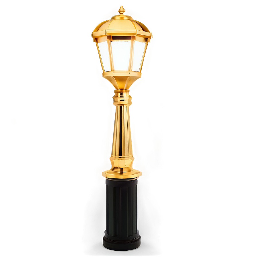 Luxury Gold Finish Light Post Png Whm38