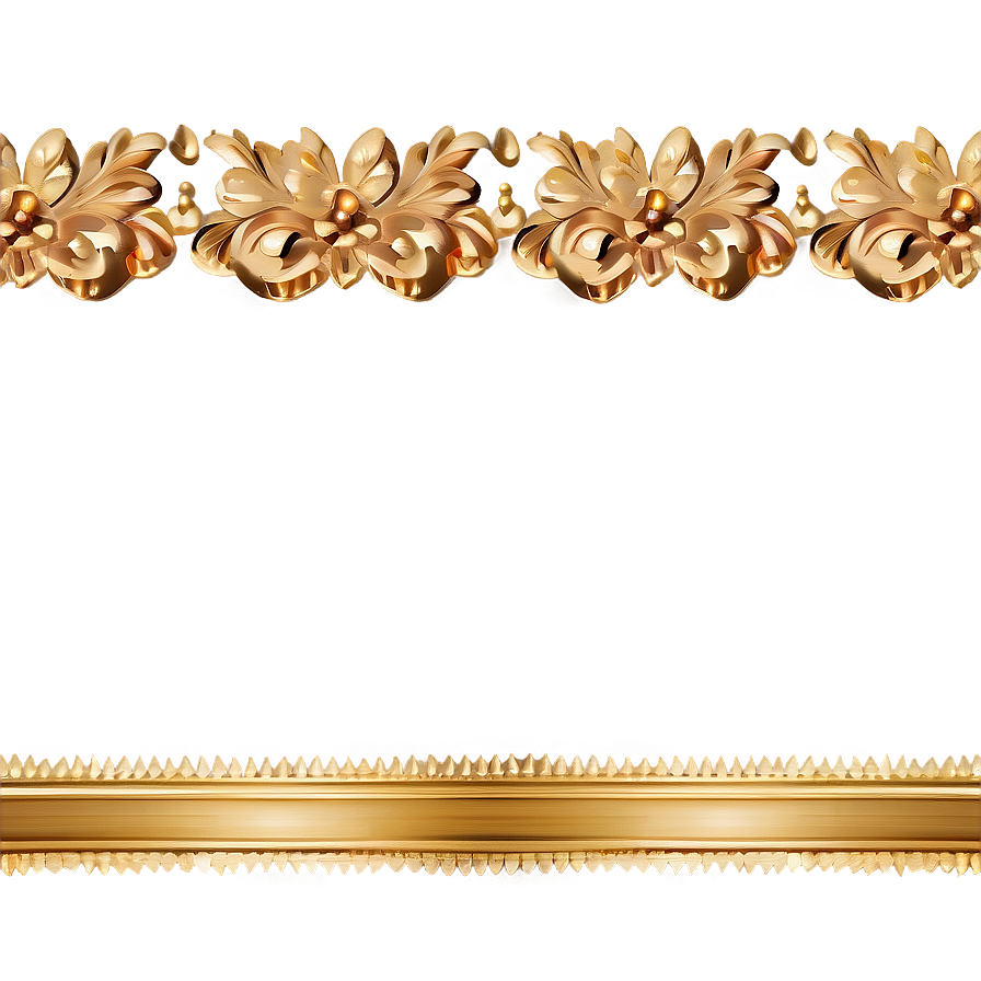 Luxury Gold Trim Border Png 06282024