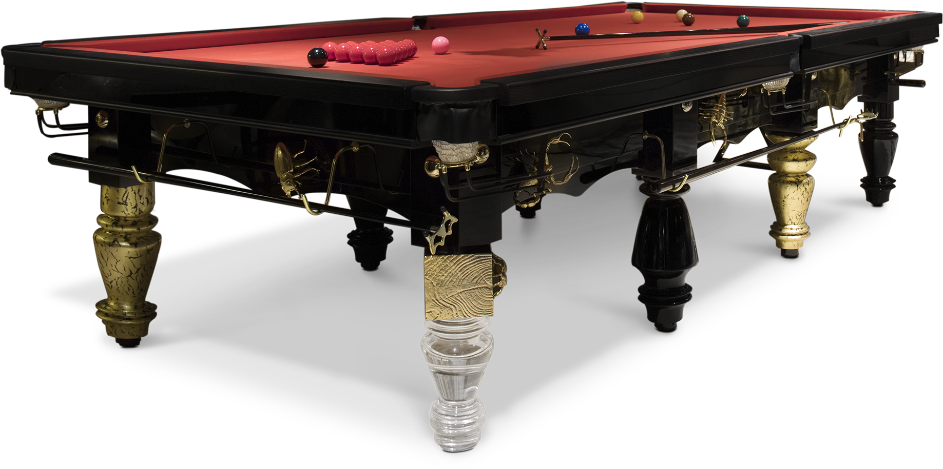 Luxury Red Black Pool Table